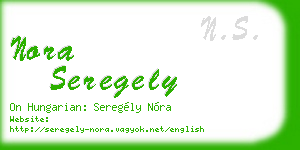 nora seregely business card